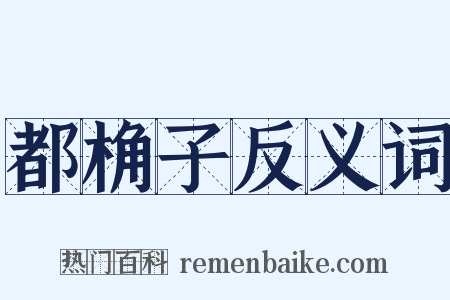 都桷子反义词是什么意思的图片
